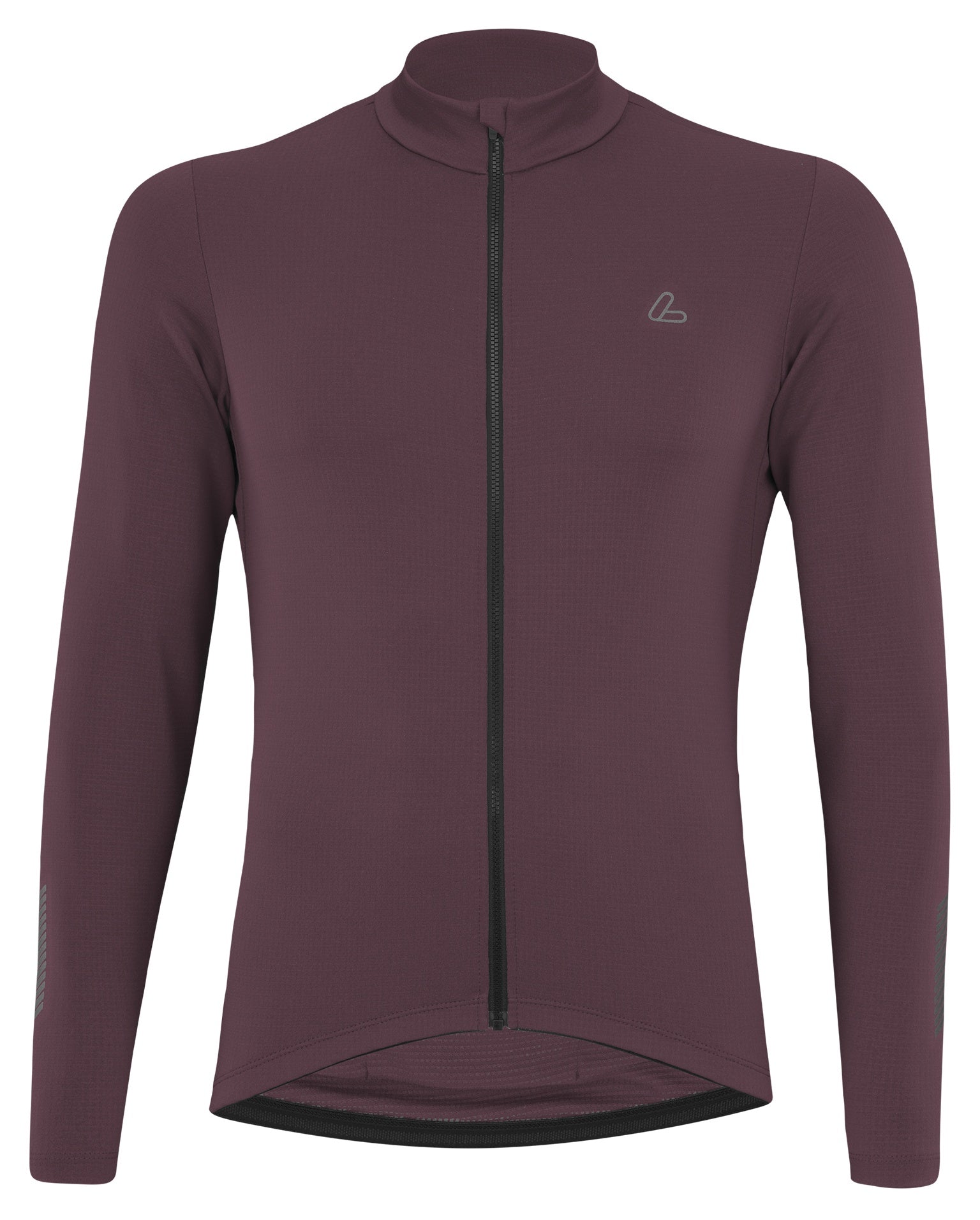 Löffler M Maillot vélo manches longues Skys Merino Mid Marron châtaigne