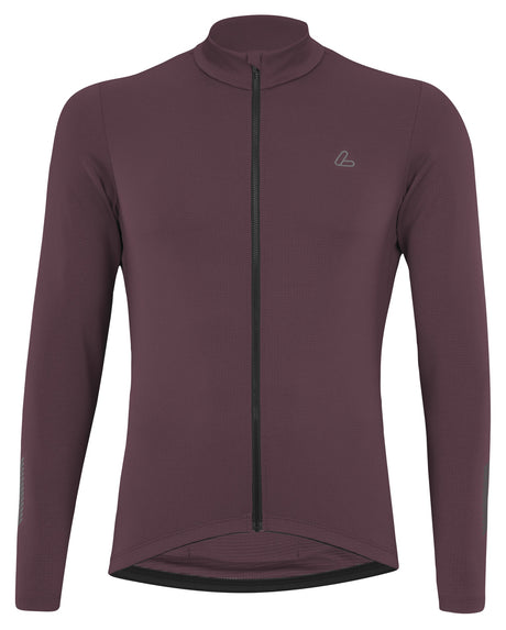 Löffler M Maillot vélo manches longues Skys Merino Mid Marron châtaigne