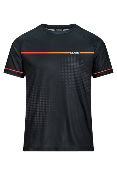Cube Maillot col rond Tech TEAMLINE manches courtes black