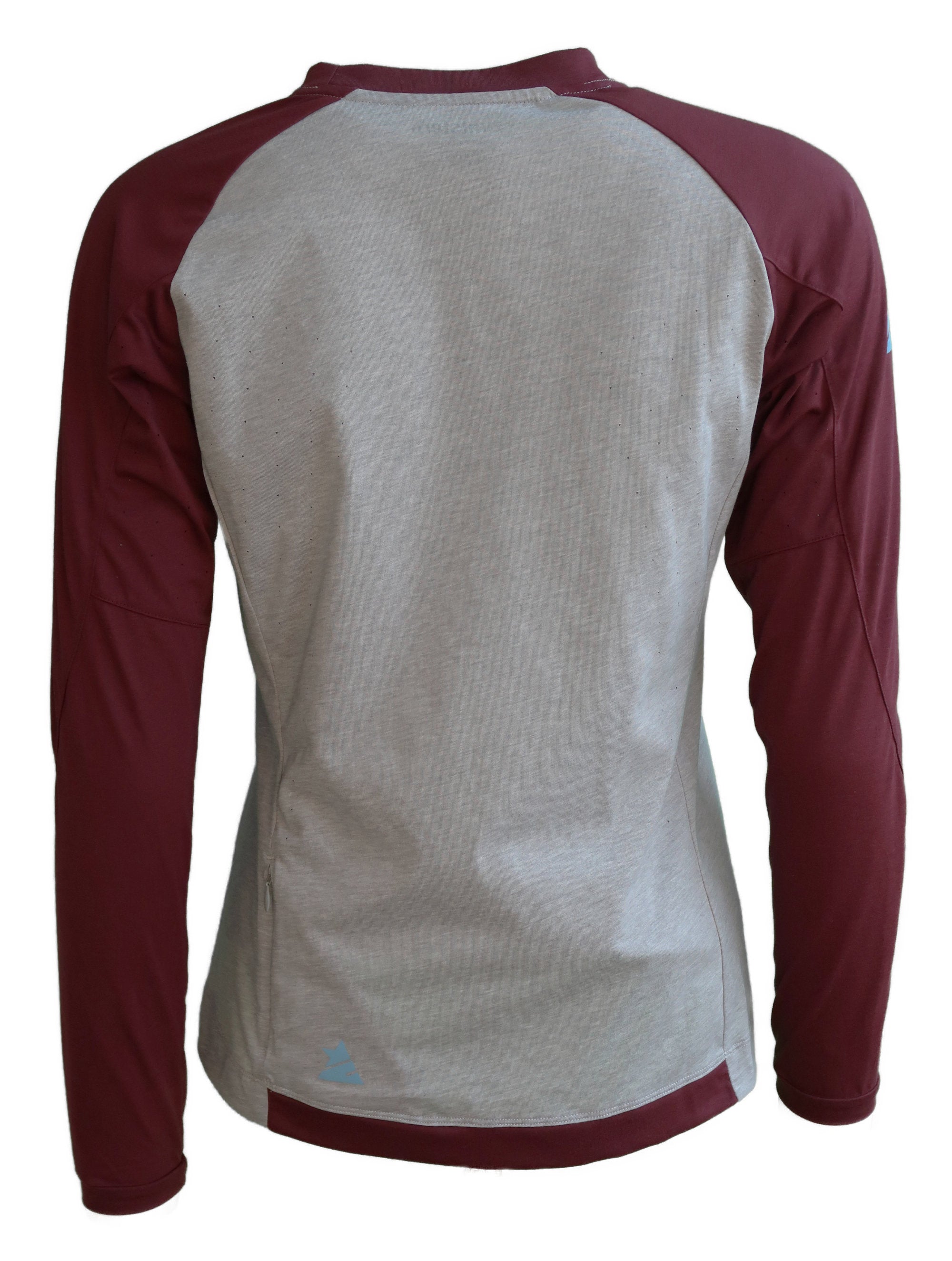 Zimtstern PureFlowz Shirt LS Wmns Glacier Grey Melange/Windsor Wine