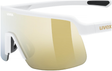 uvex Dyrt Lunettes de vélo Blanc Mat / Miroir Or