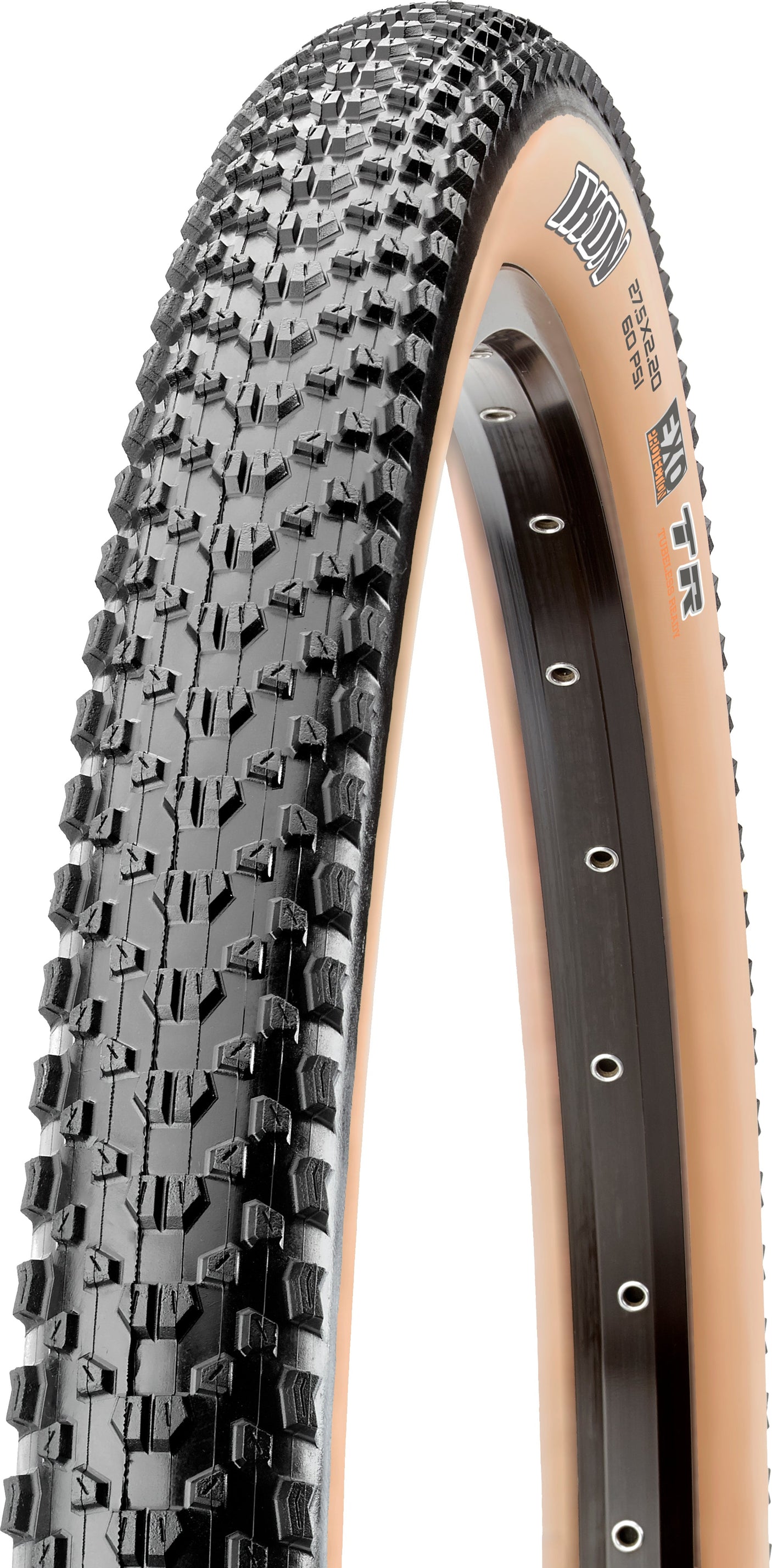 Maxxis Ikon pneu pliable 29x2.20" Dual EXO TR Tanwall noir/marron clair