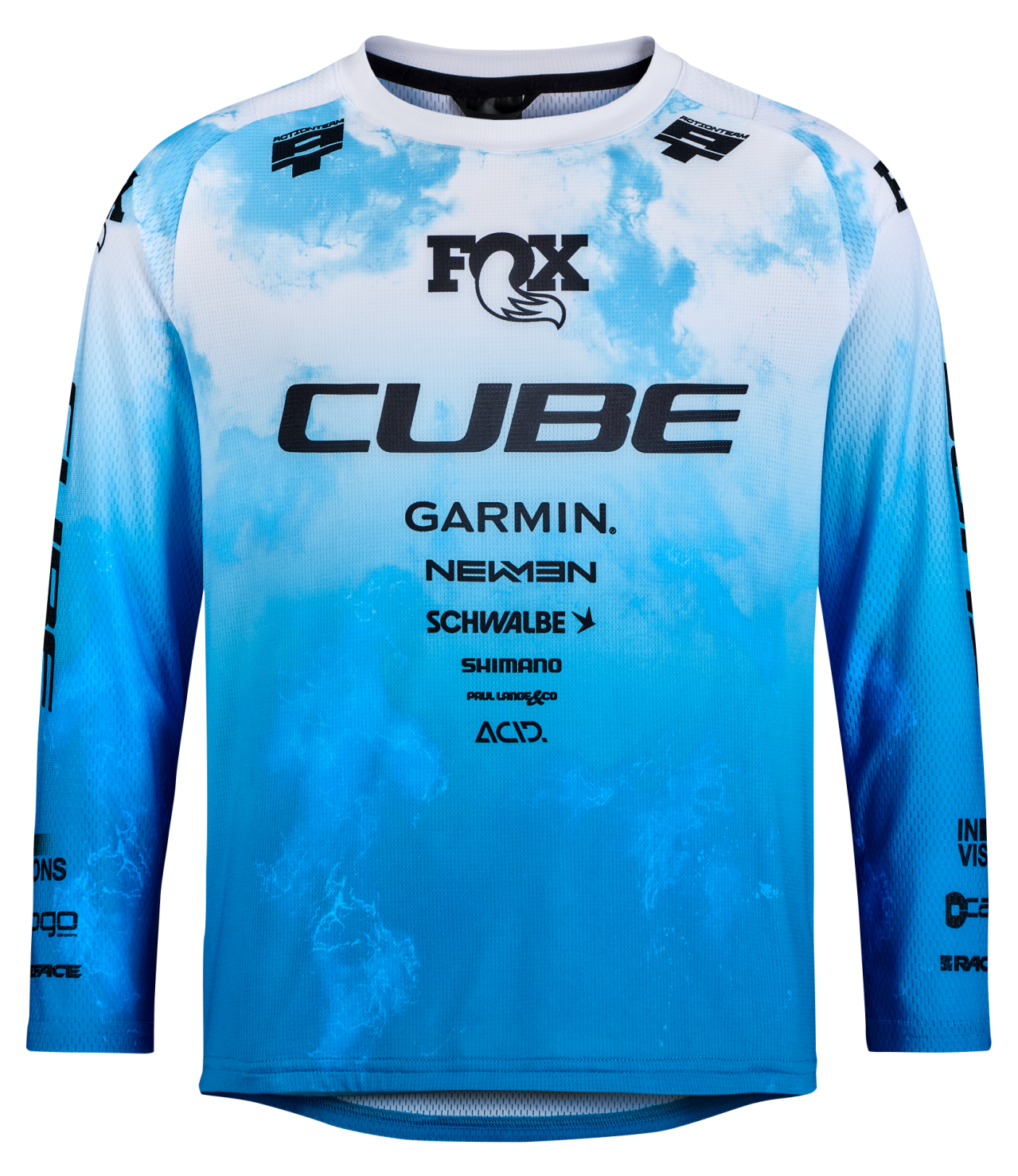 CUBE MTB Maillot ROOKIE X Actionteam manches longues topas bleu