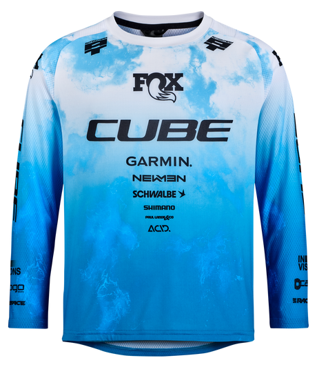 CUBE MTB Maillot ROOKIE X Actionteam manches longues topas bleu