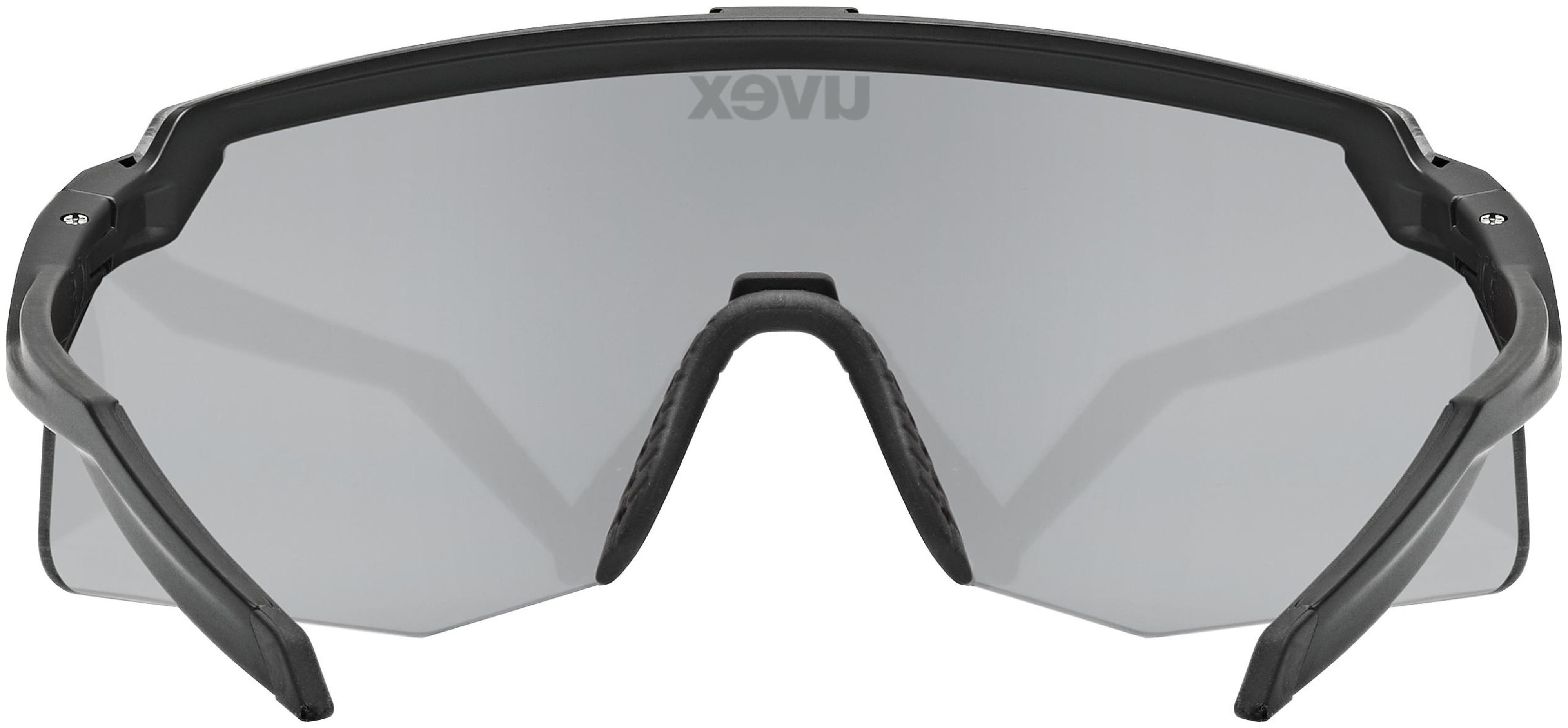 uvex Pace Stage S Lunettes de vélo Noir Mat / Miroir Argent