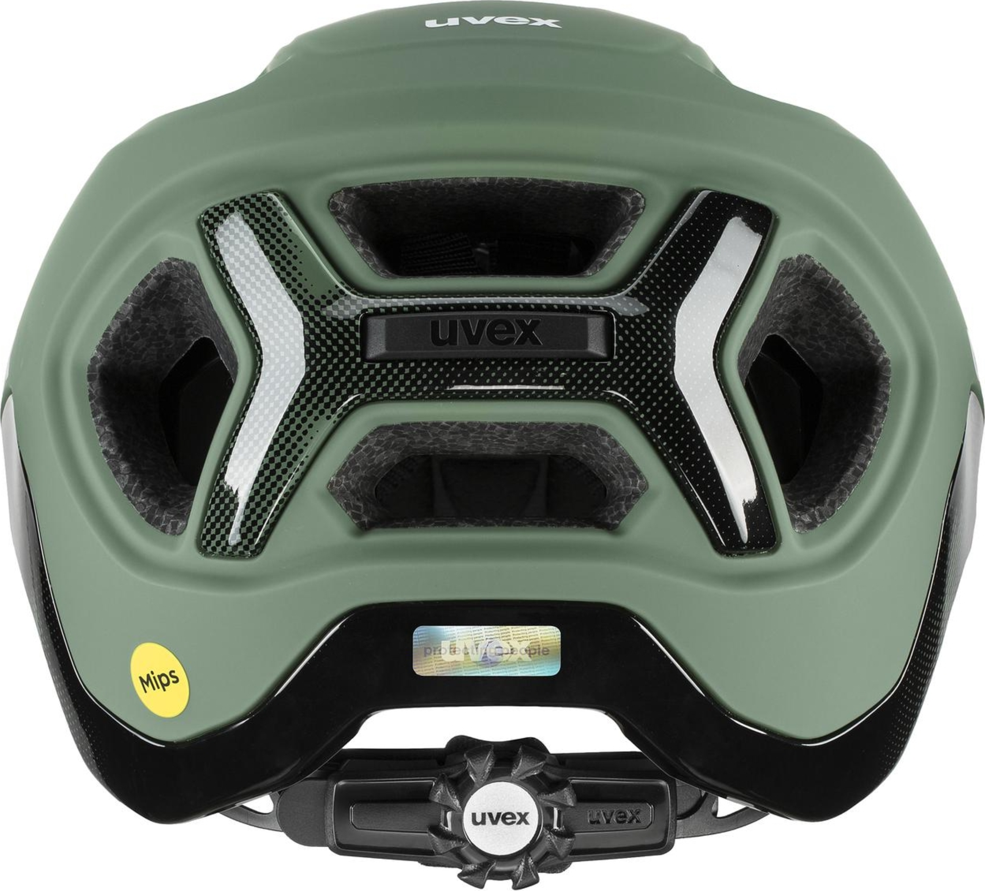 uvex React Mips Casque VTT Vert Mousse-Noir Mat