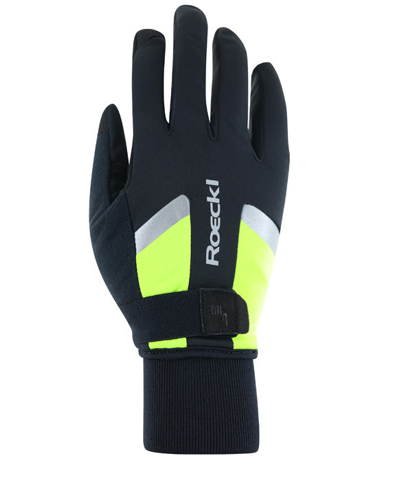 Gants Roeckl Ravensburg 3 Unisexe noir/jaune fluo