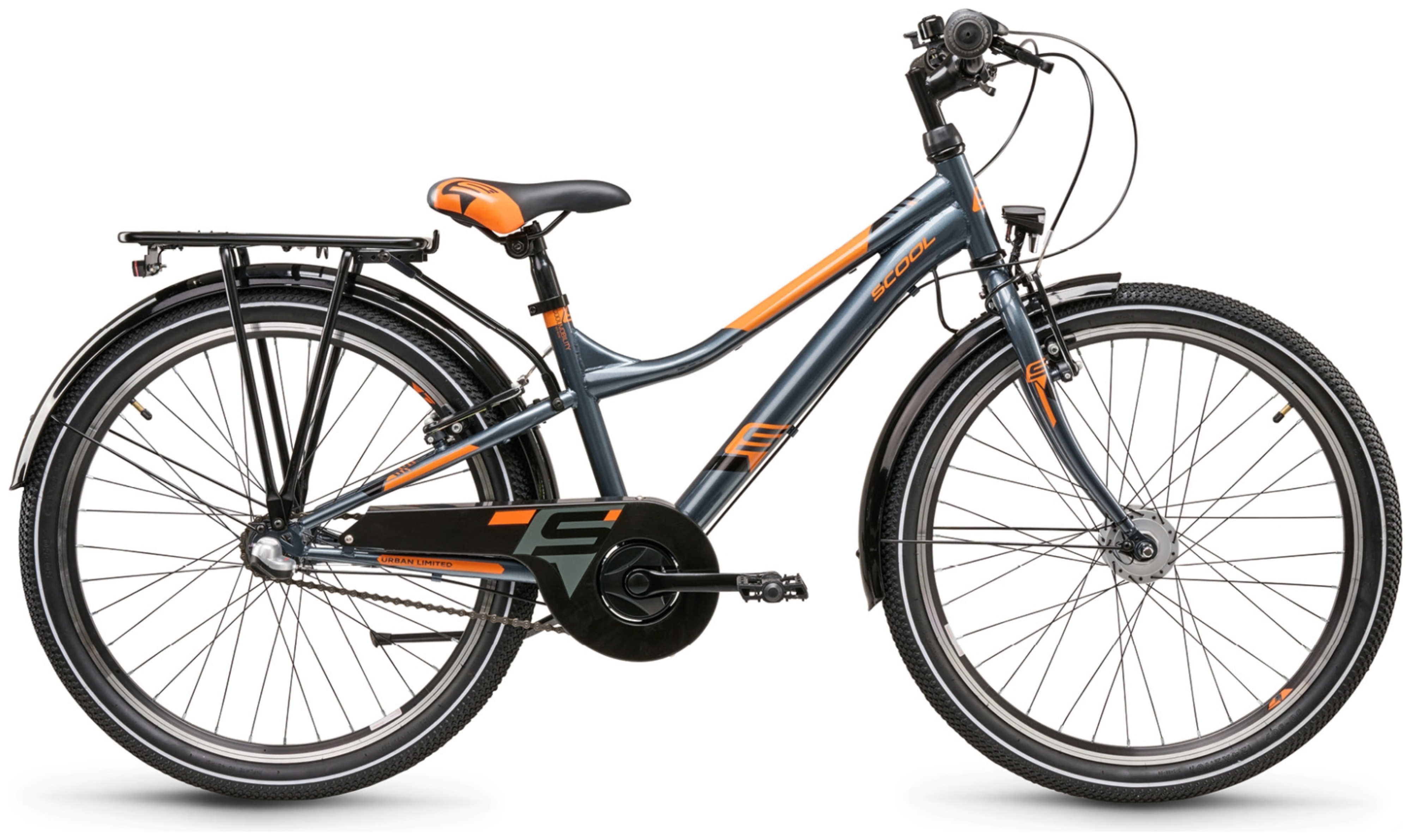 S'cool troX 24-N3 Gris foncé/Orange
