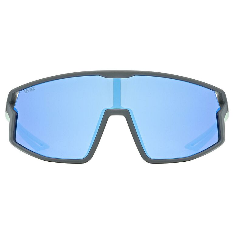 uvex Skyryse Jr. Lunettes de vélo Gris-Vert Mat / Miroir Bleu
