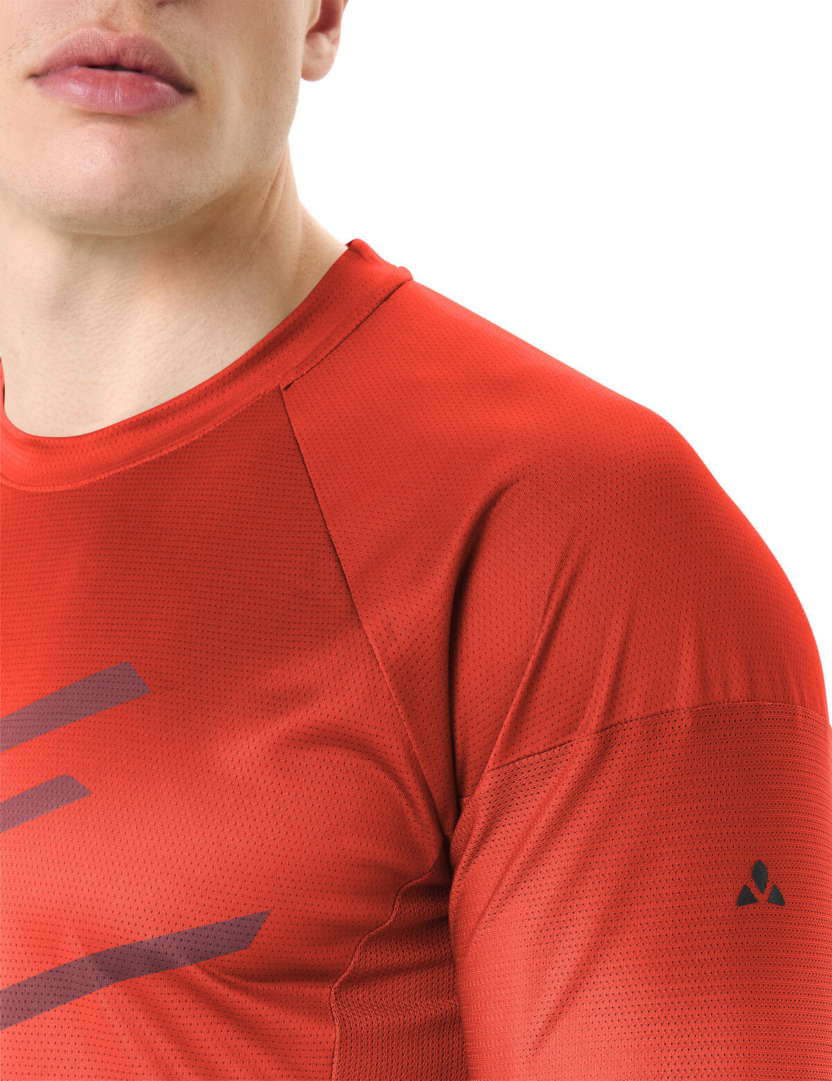 VAUDE T-shirt Moab LS homme VI glowing red/black