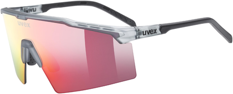 uvex Flowline Lunettes de vélo Smoke Mat / Mirror Red