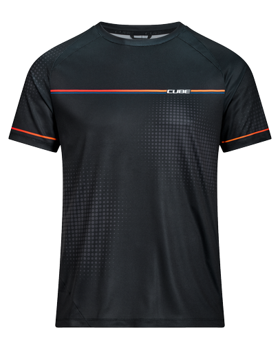 Cube Maillot col rond Tech TEAMLINE manches courtes black