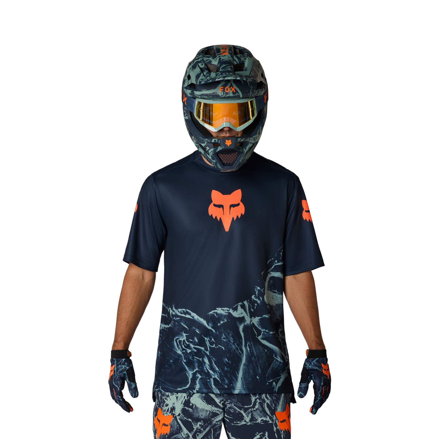 Fox Ranger SS Maillot Img Print Bleu Arctique