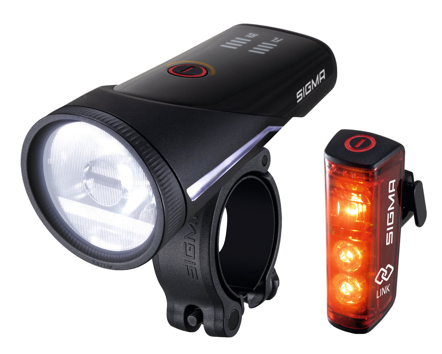 Sigma Aura 100 Frontlicht + Blaze Link Rücklicht LED Set mit StVZO Sigma Aura 100 Frontlicht + Blaze Link Rücklicht LED Set mit StVZO
