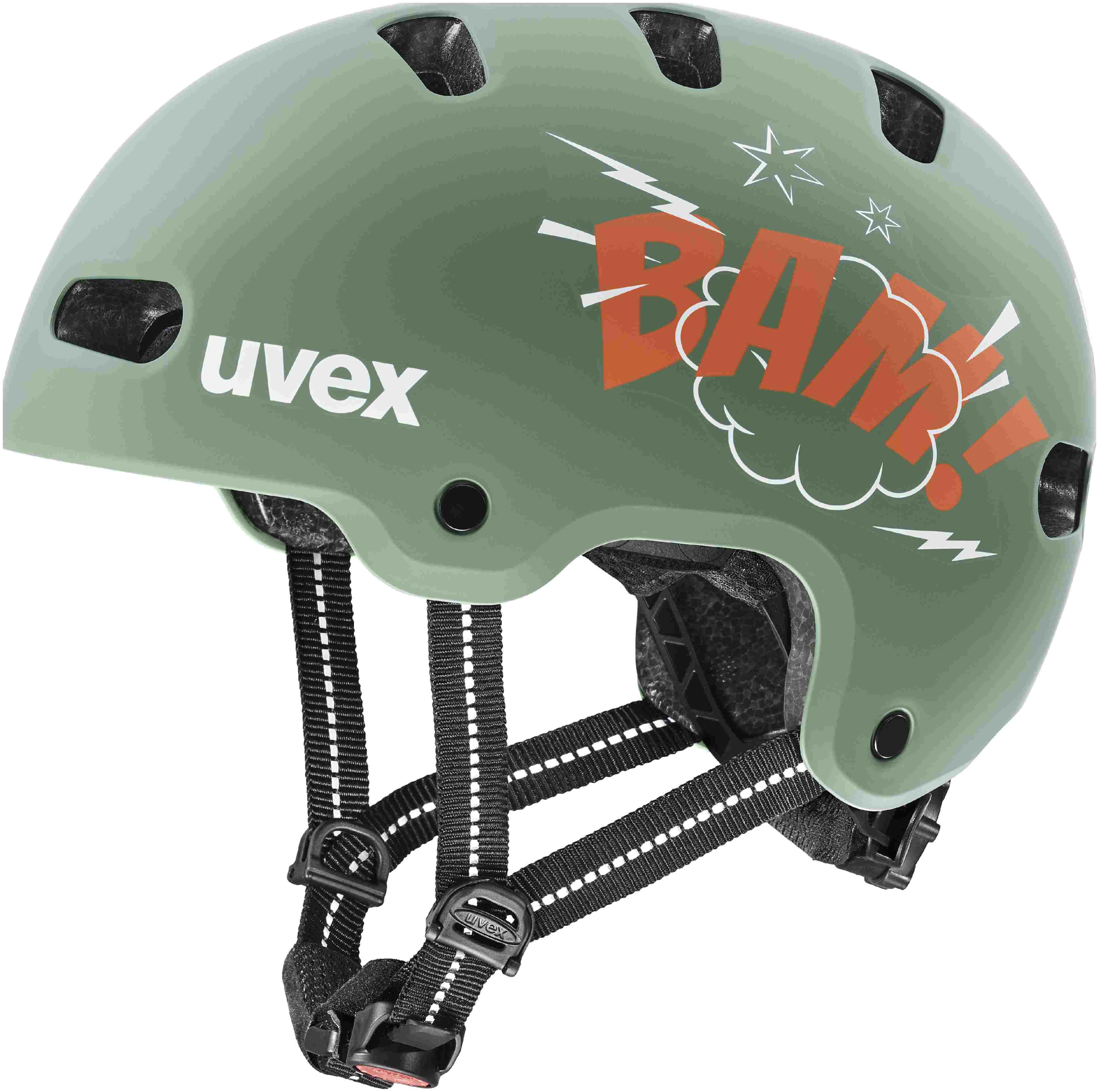 uvex Kid 4 Style bam mousse verte-papaye mat