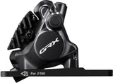 Shimano GRX ST-RX820/BR-RX820 Set de freins à disque arrière Flat Mount 12 vitesses gris/noir
