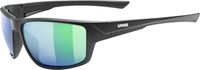 uvex Sportstyle 230 Lunettes de vélo Noir Mat / Miroir Vert