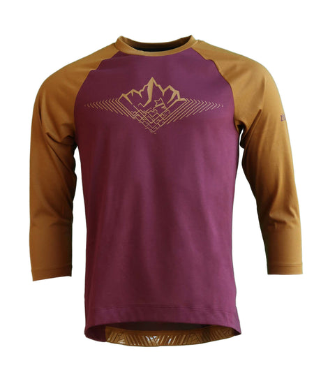 Zimtstern PureFlowz Shirt 3/4 Homme Windsor Wine/Golden Brown