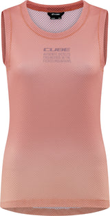 CUBE WS maillot de corps fonctionnel mesh sans manches corail