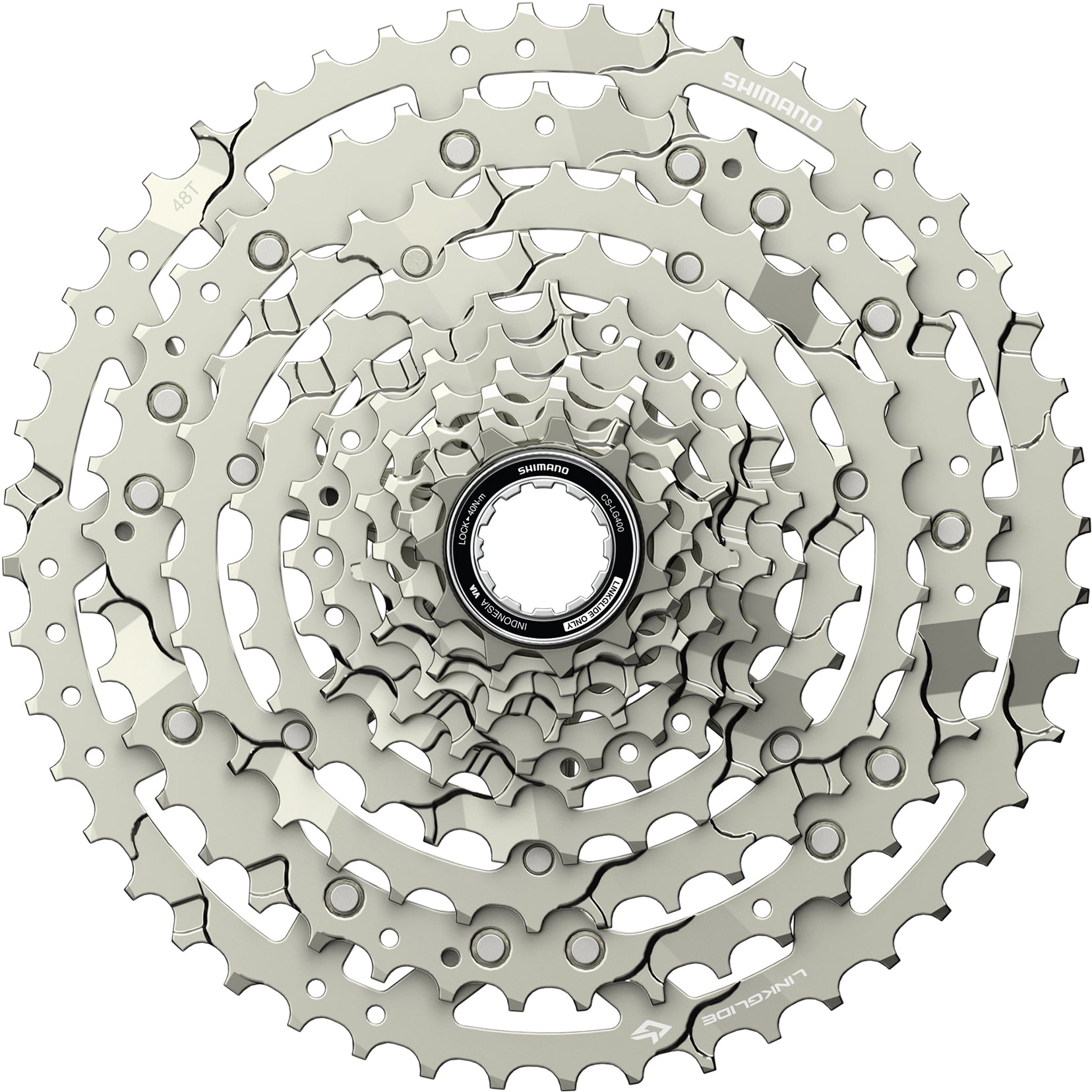 Shimano cassette CS-LG400-10 argent