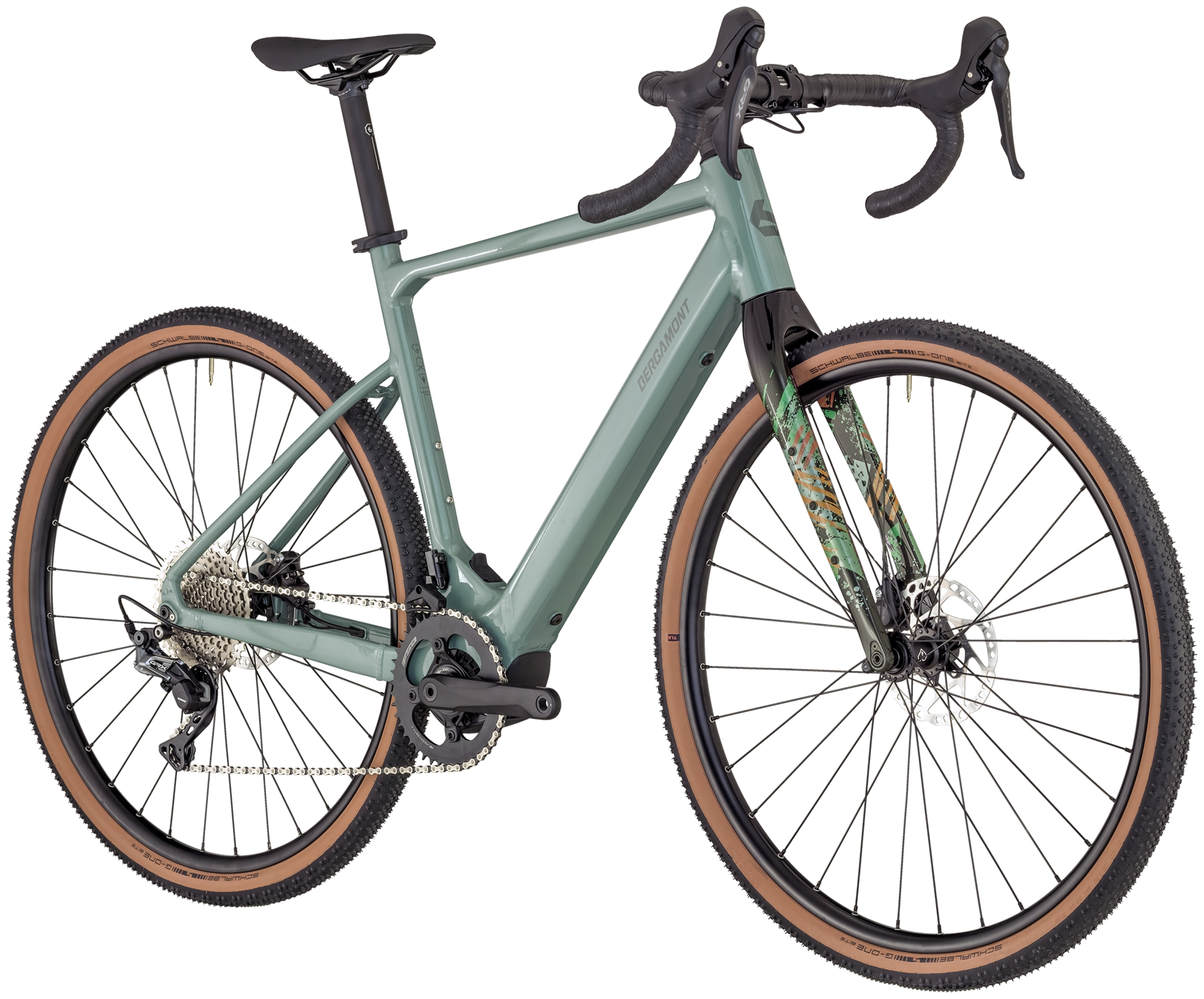 Bergamont E-Grandurance 7 Diamant 360 Femme,Homme shiny rainy green