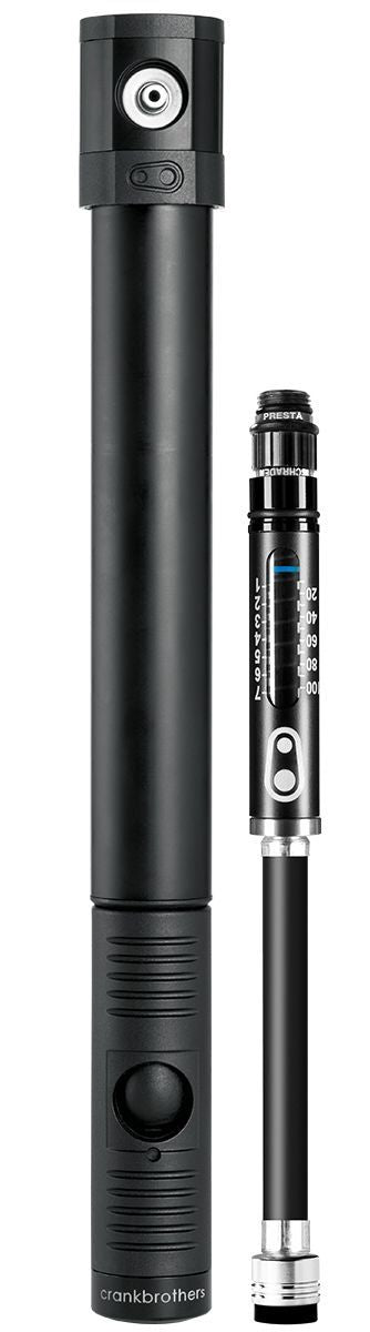 Crankbrothers Klic HV pompe à main incl. support cadre manomètre analogique Midnight Editionblack