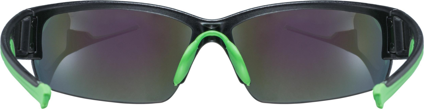 uvex Sportstyle 215 lunettes de vélo Noir Mat Vert / Miroir Vert