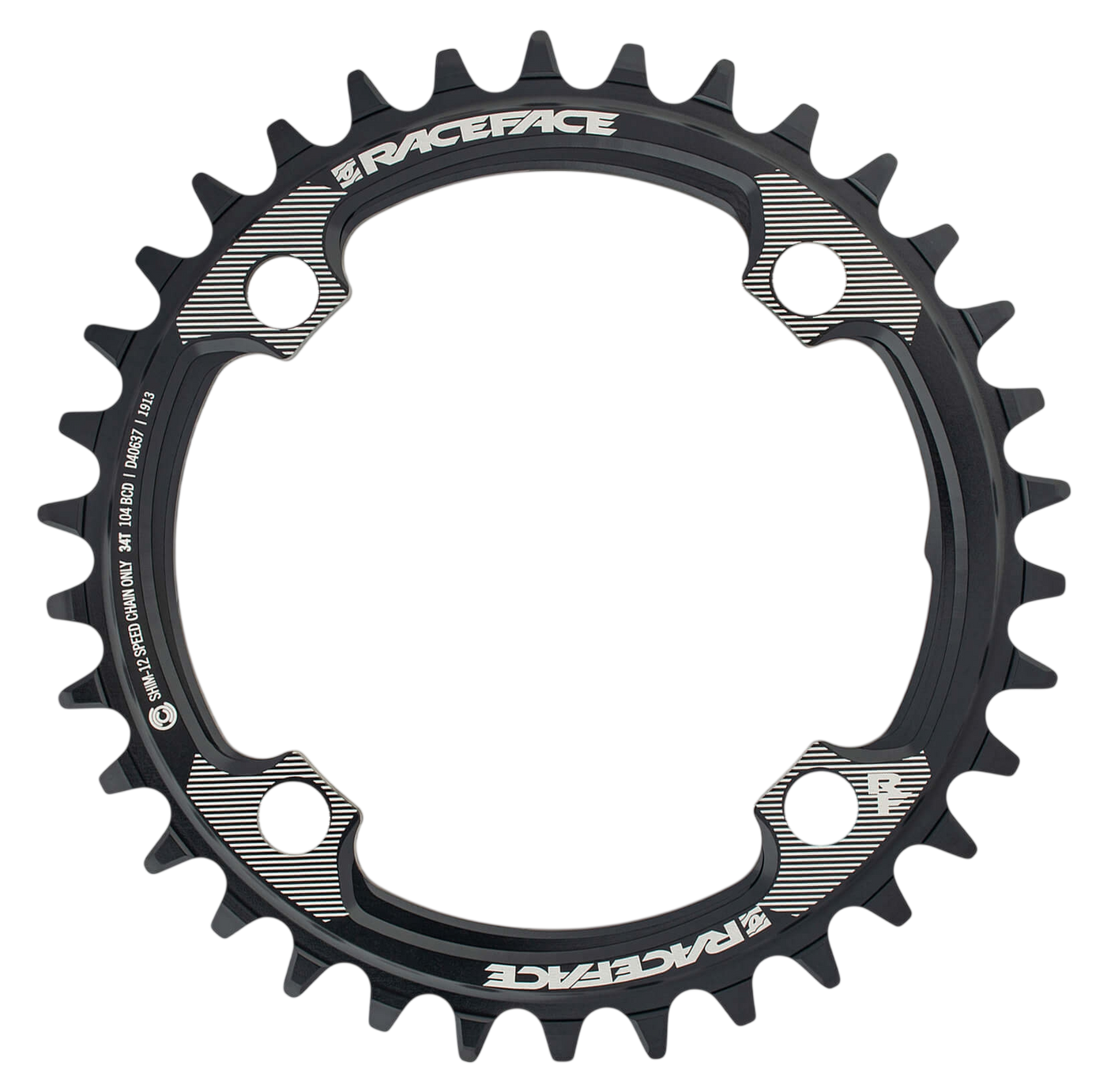 Race Face Narrow Wide plateau 104BCD 4 trous Shimano 12 vitesses black