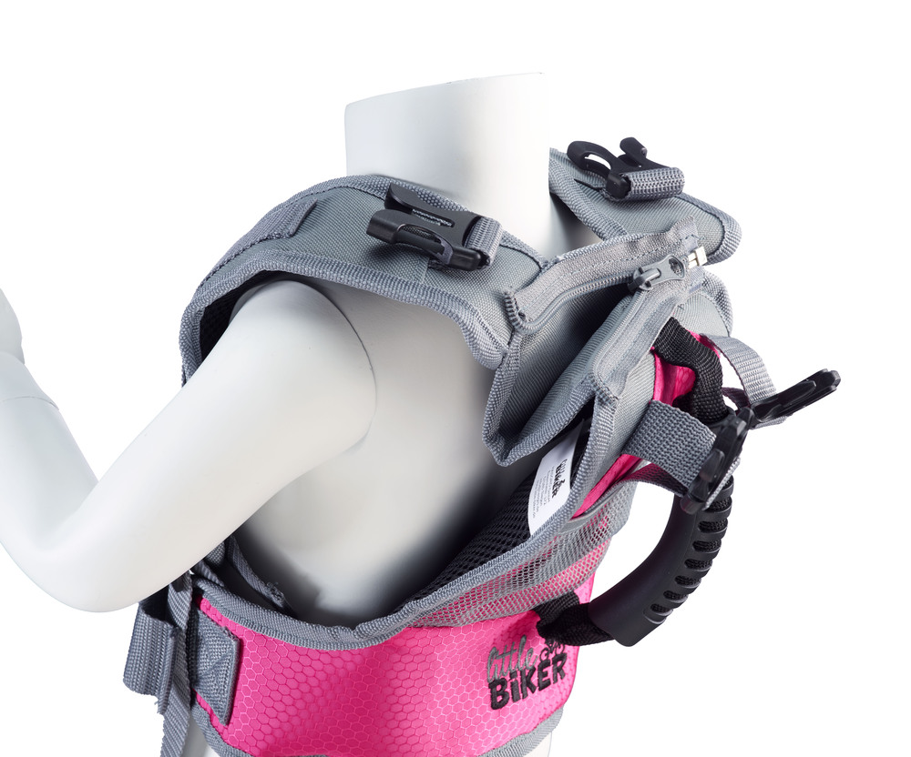 gilet d'apprentissage vélo little Biker Pinky