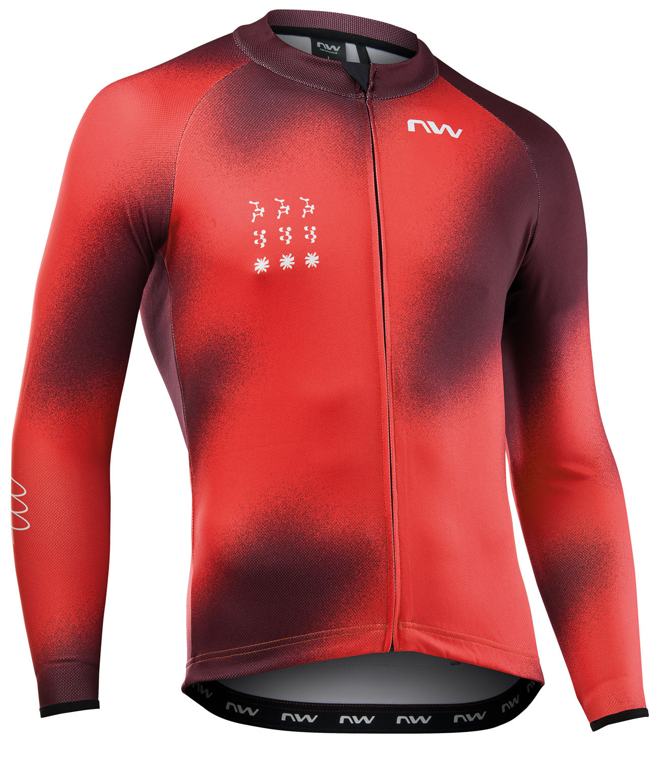 Northwave Blade Maillot ML Lava Red/Bordeaux