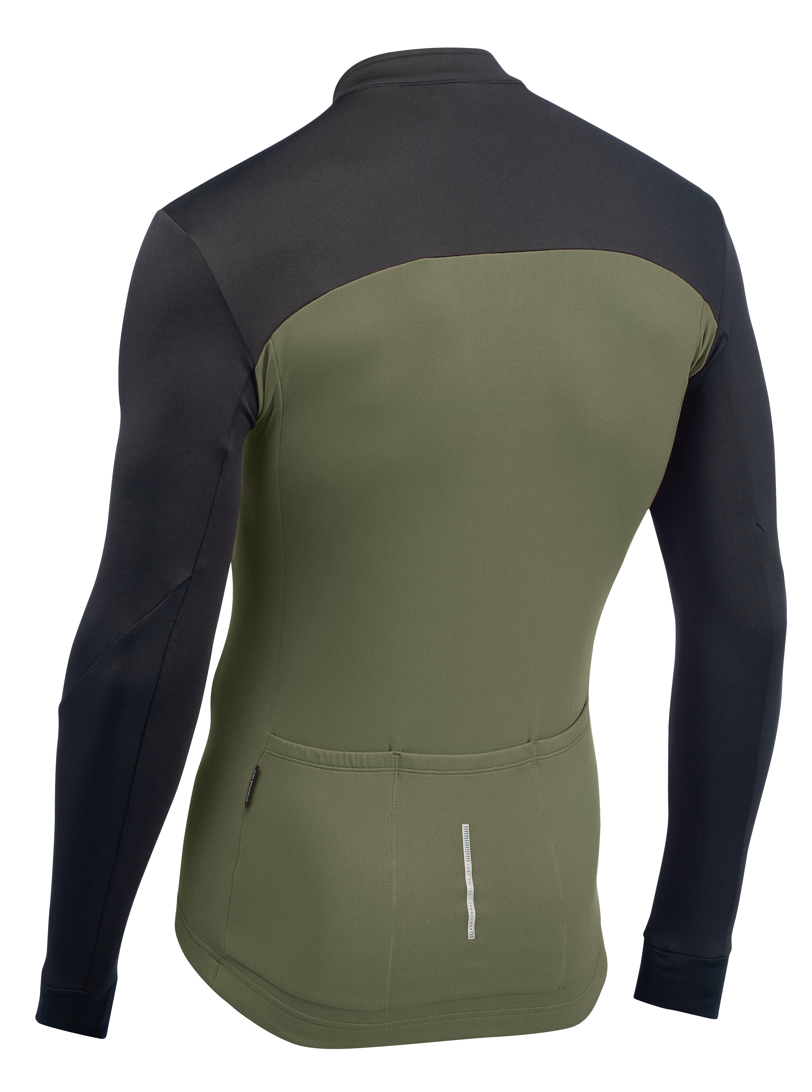 Northwave Force 2 Maillot ML Zip Intégral Noir/Vert Forêt