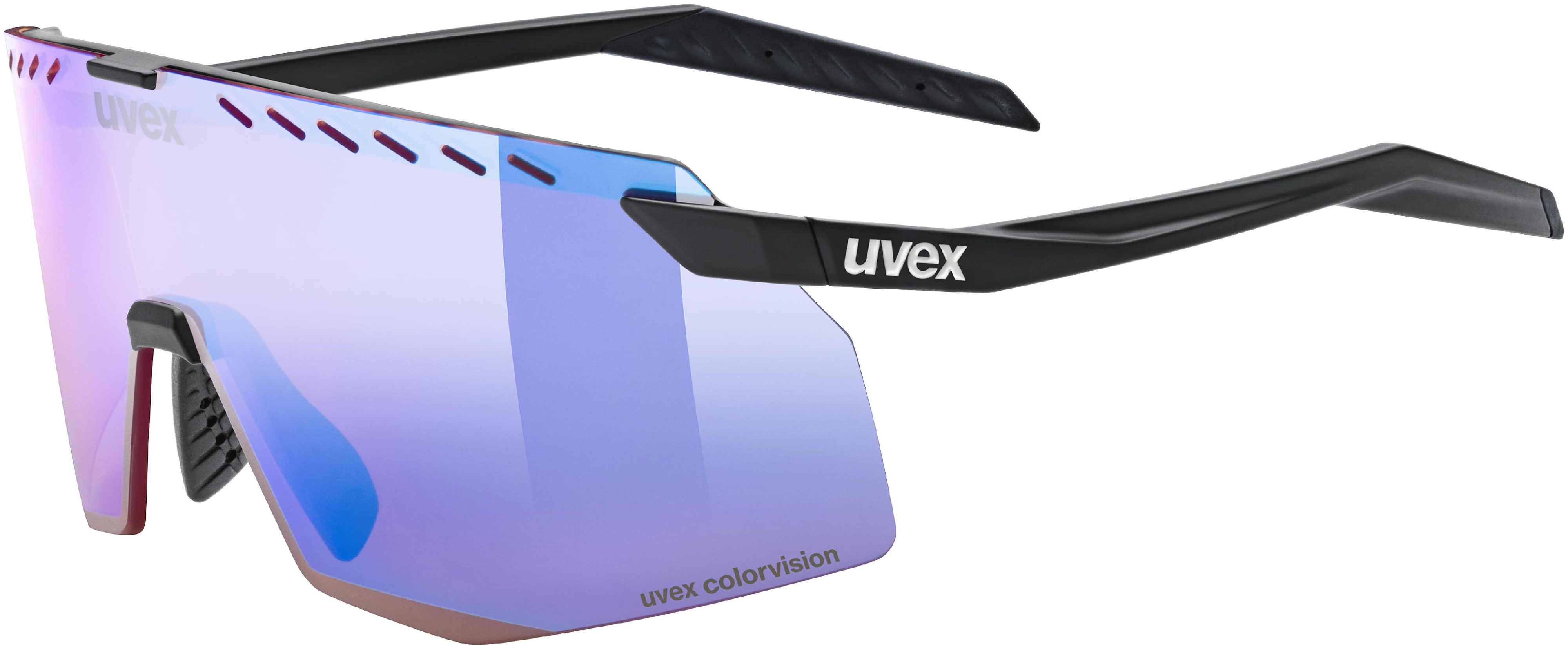 uvex Pace Stage Cv Lunettes de vélo Noir Mat / Miroir Bleu