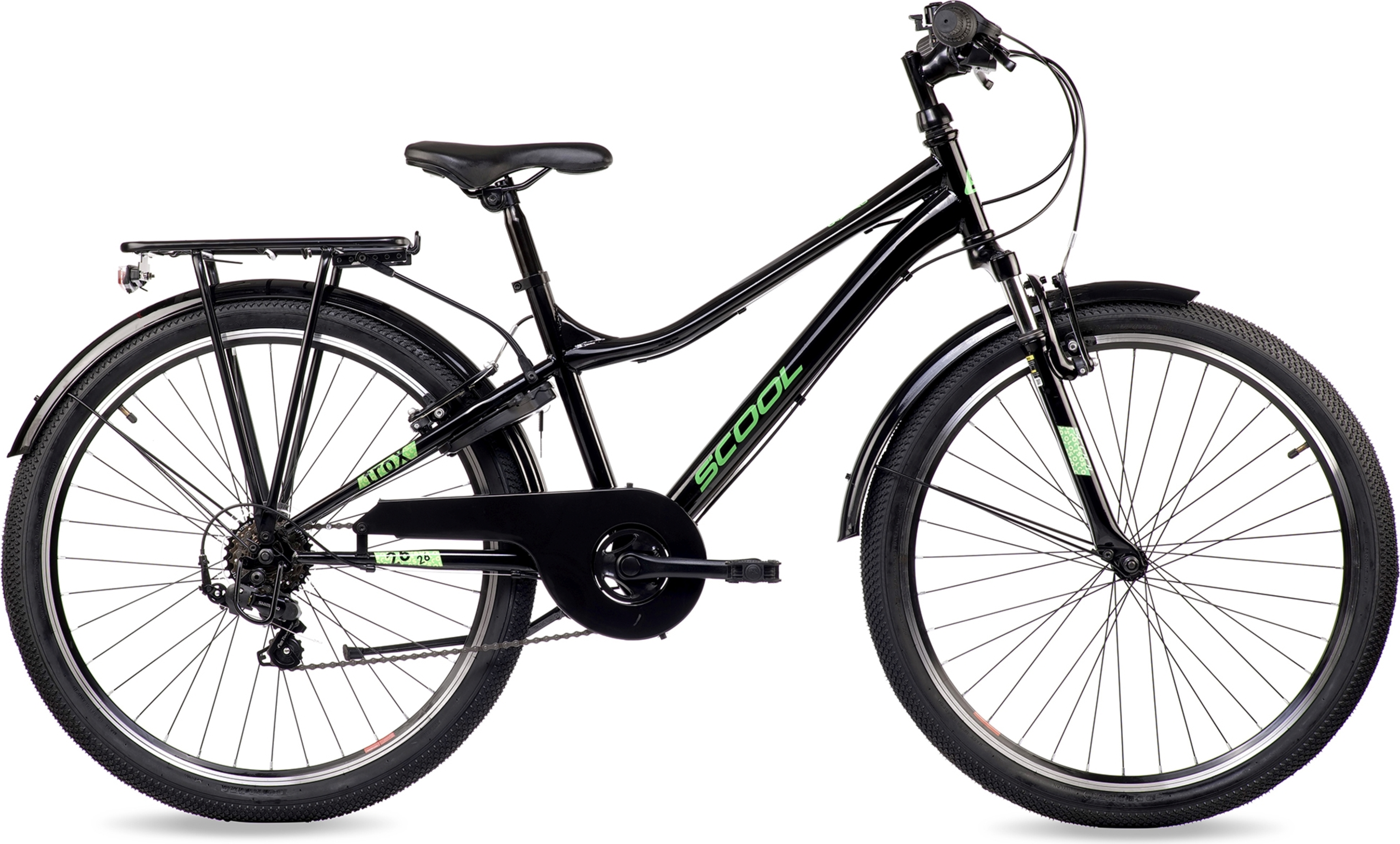 S'cool troX 26-K6 Noir/Vert Néon