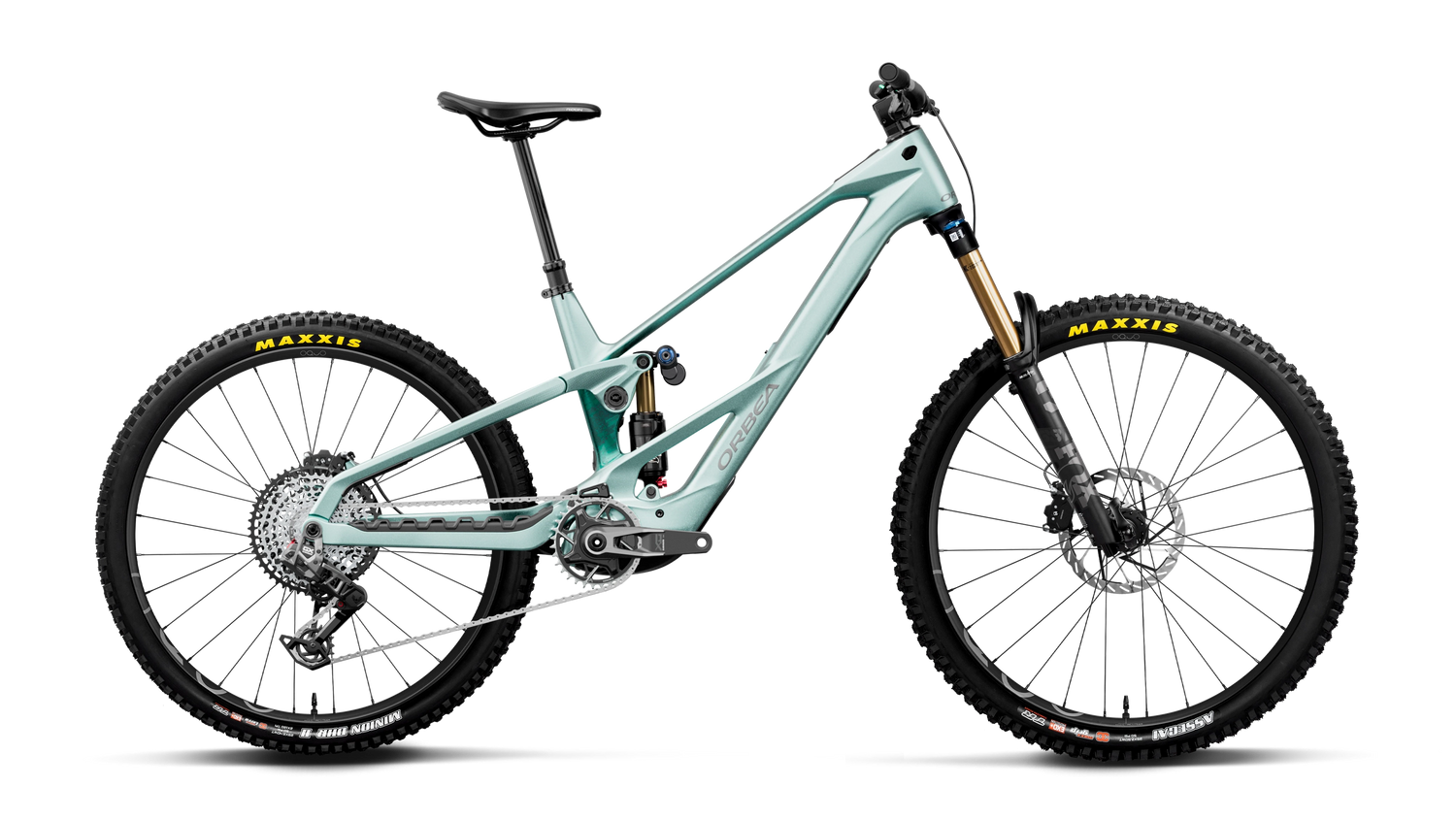 Orbea WILD LT M-TEAM RS MULLET Smooth Silver (Mat) - Escape Green C. View (Brillant)