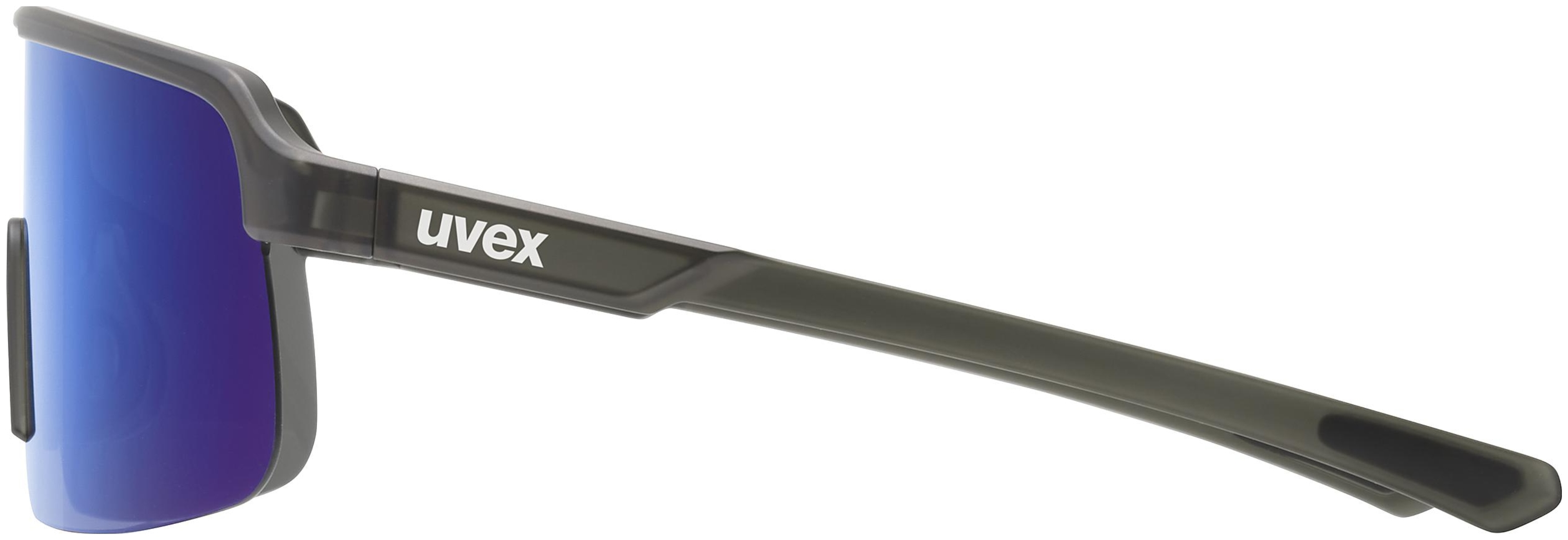 uvex Dyrt Lunettes de vélo Smoke Mat / Mirror Blue