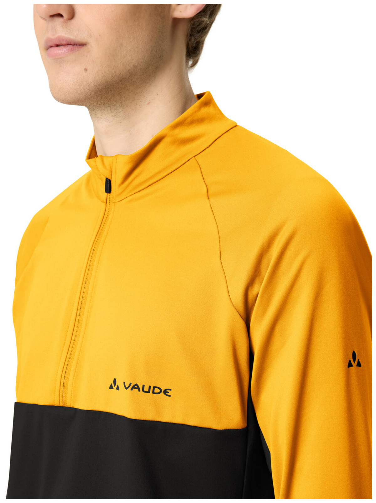 VAUDE T-shirt homme Qimsa demi-zip manches longues safran