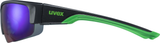 uvex Sportstyle 215 lunettes de vélo Noir Mat Vert / Miroir Vert