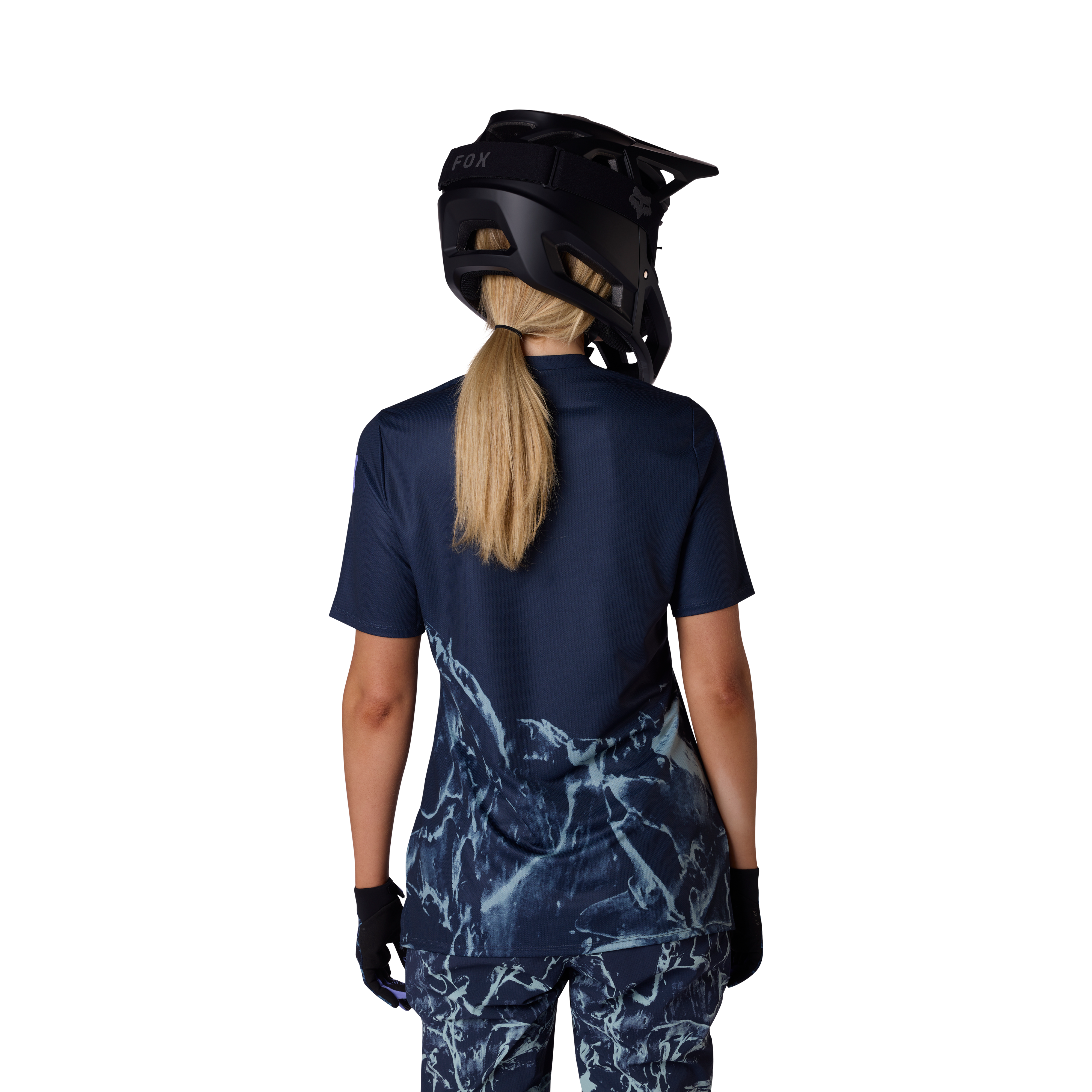 Fox W Ranger SS Maillot Img Print Bleu Arctique