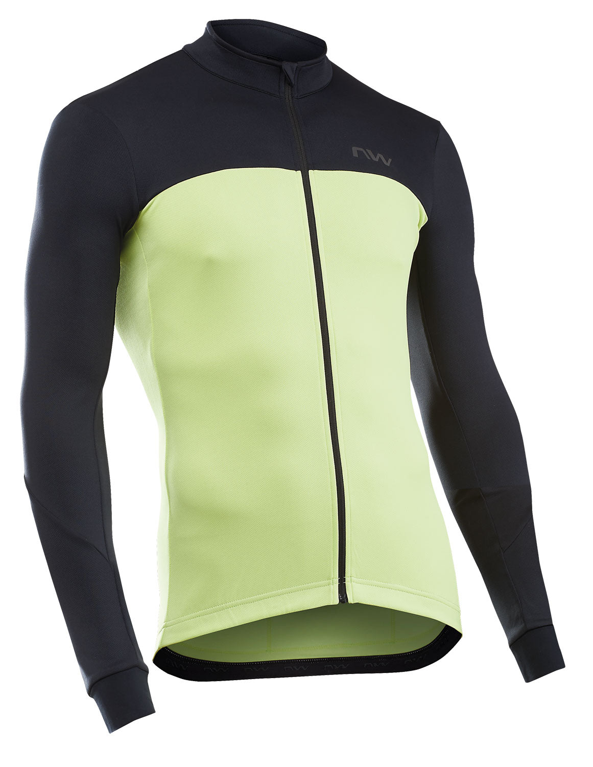 Northwave Force 2 Maillot ML Full Zip Cool Matcha/Noir