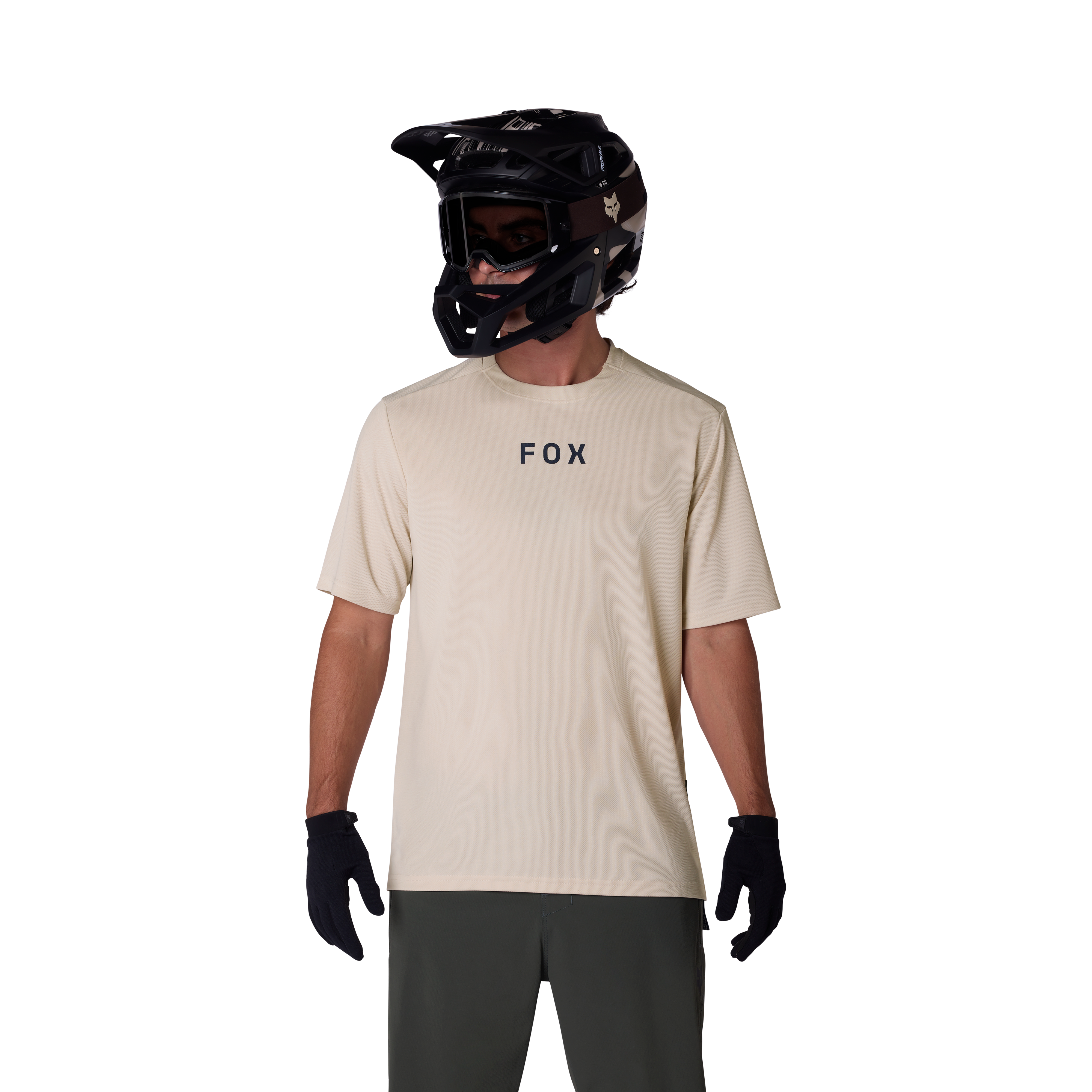 Fox Ranger SS Maillot Wordmark Craie