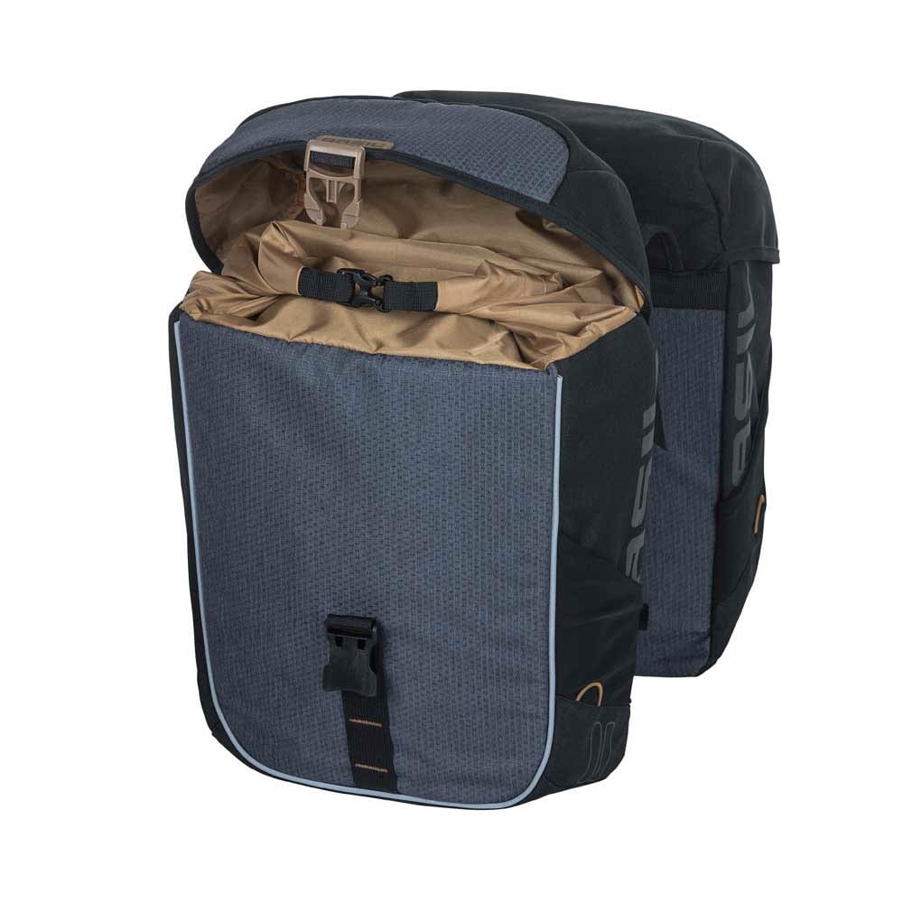 Basil Miles Sacoche double pour porte-bagages 34l bleu/noir