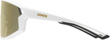 uvex Skyryse lunettes de vélo Blanc Mat / Miroir Or