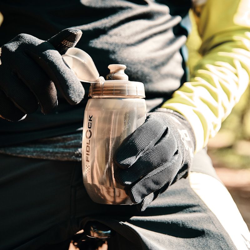 Fidlock Twist Single Bottle 450 incl. élément de connexion transparent/noir