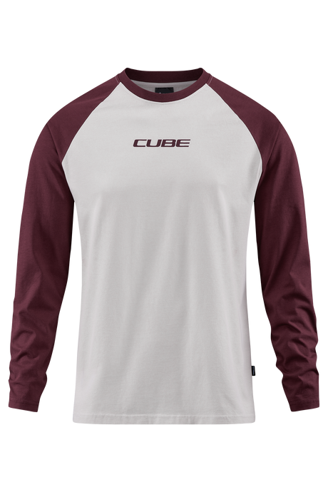 CUBE Organic Longsleeve rouge et beige