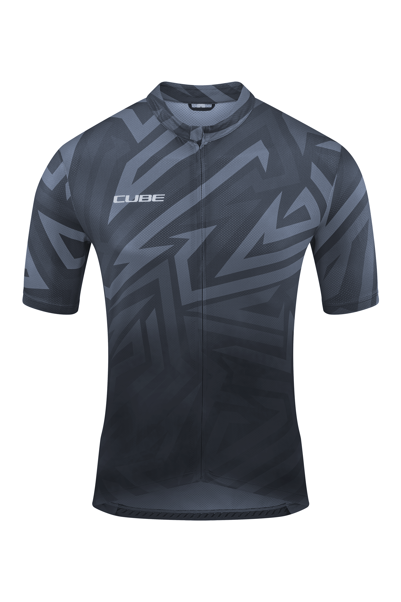 CUBE ATX maillot full zip CMPT manches courtes noir´n´gris