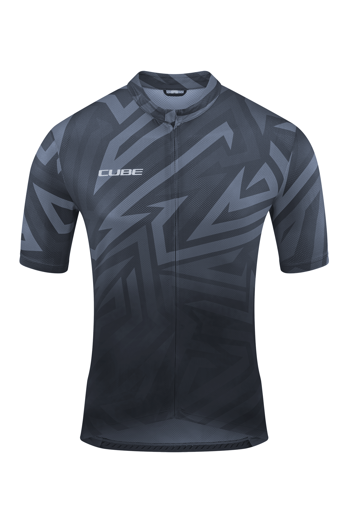 CUBE ATX maillot full zip CMPT manches courtes noir´n´gris