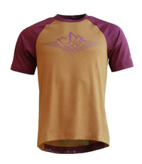 Zimtstern PureFlowz Shirt SS Homme Brun Doré / Windsor Wine