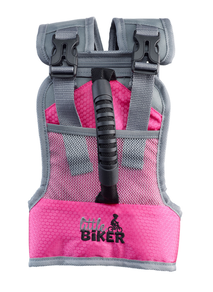 gilet d'apprentissage vélo little Biker Pinky