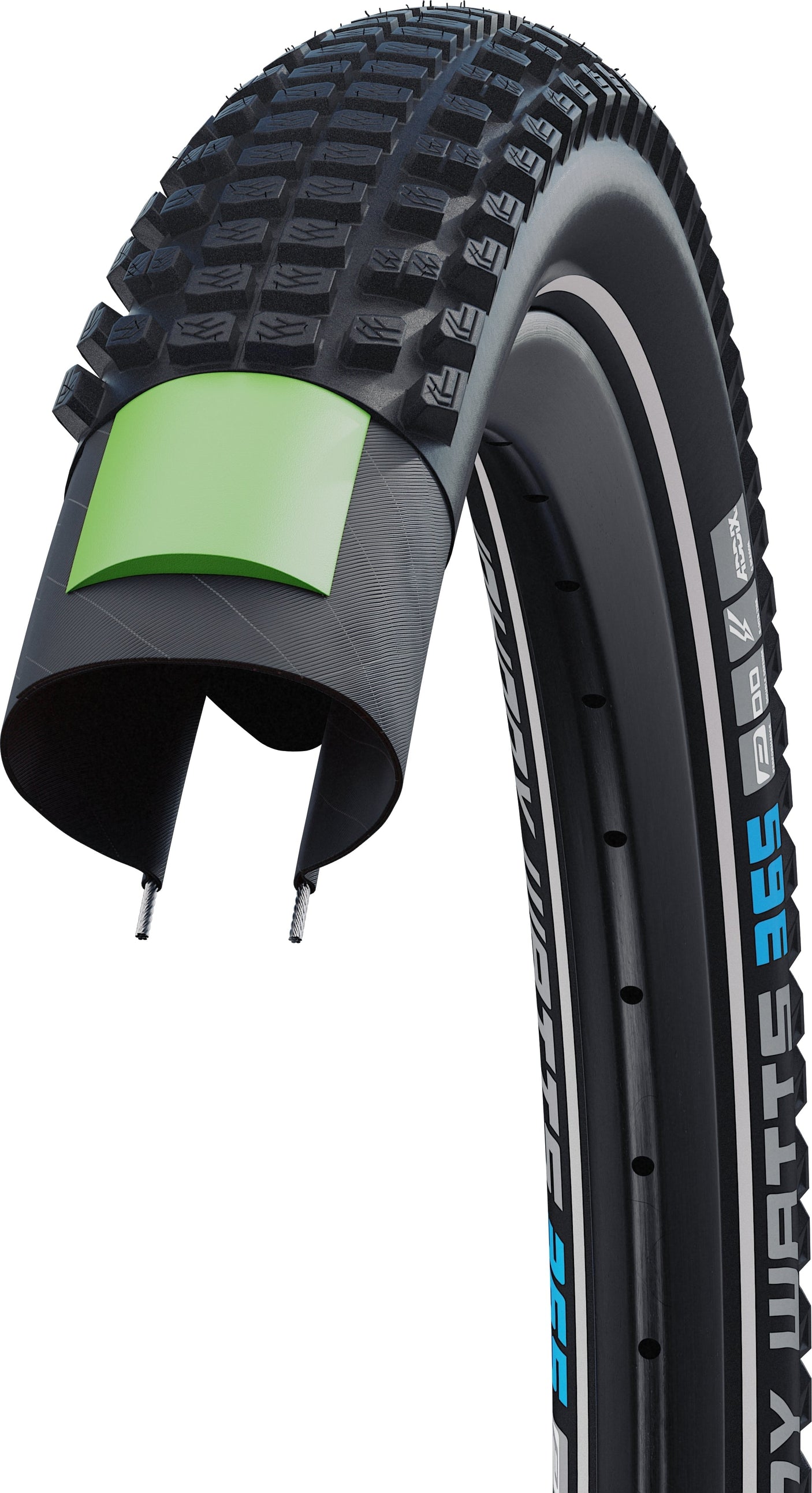 SCHWALBE Johnny Watts 365 pneu à tringle rigide 29x2.60" Performance DD E-50 Addix 4Saisons Réflex