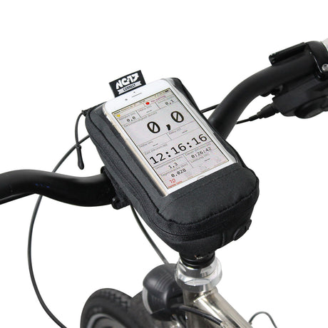 NC-17 Connect sacoche smartphone pour potence, fermeture velcro noir uni